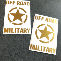 大サイズ 【 OFF ROAD MILITARY 】星 001 ステッカー  お得2枚【カラー選択可】 送料無料♪ 8枚目の画像