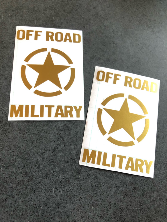 大サイズ 【 OFF ROAD MILITARY 】星 001 ステッカー  お得2枚【カラー選択可】 送料無料♪ 8枚目の画像