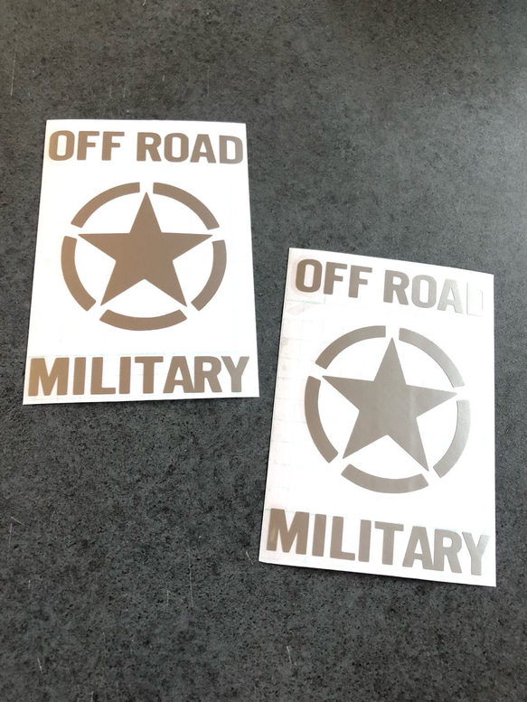 大サイズ 【 OFF ROAD MILITARY 】星 001 ステッカー  お得2枚【カラー選択可】 送料無料♪ 9枚目の画像