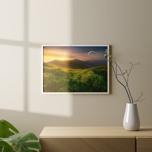 絢麗的朝陽山景/室內海報外國藝術/4741 第5張的照片