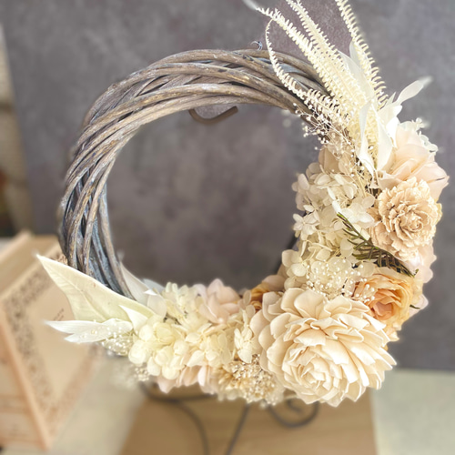 ホワイトリース ソラフラワープリザーブドフラワーアーティフィシャル