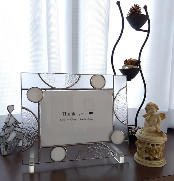 ステンドグラス◇フォトフレーム(2L)◇冬 フォトフレーム・写真立て