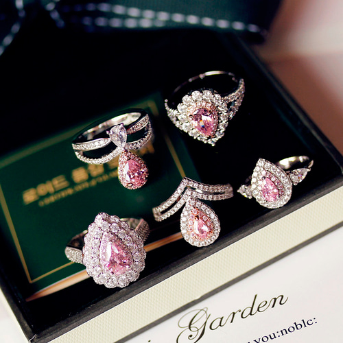 人工ダイヤモンド ピンクダイヤモンド リング 指輪 キラキラ  