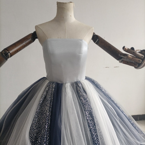 カラードレス オーバーカラードレス ドレス カラードレス 赤 上質オーガンジー ベアトップ フィッシュテール