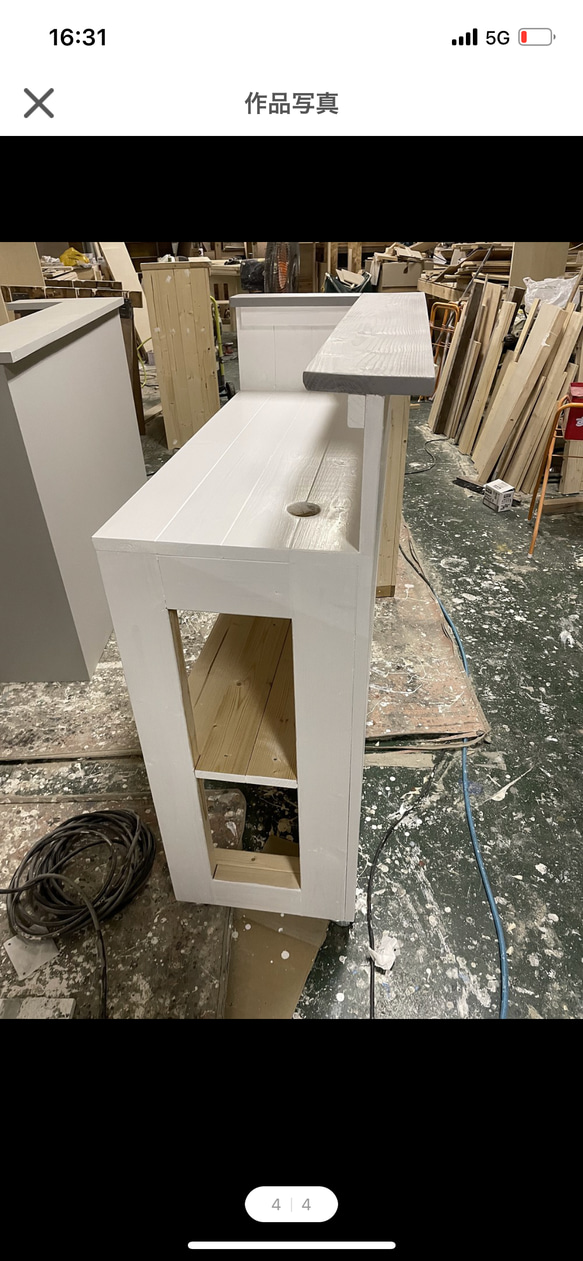 キャスター付き　レジカウンター 