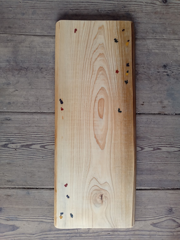 【木製看板製作】 一枚板 桧 21cm×51cm ペイント加工 12枚目の画像
