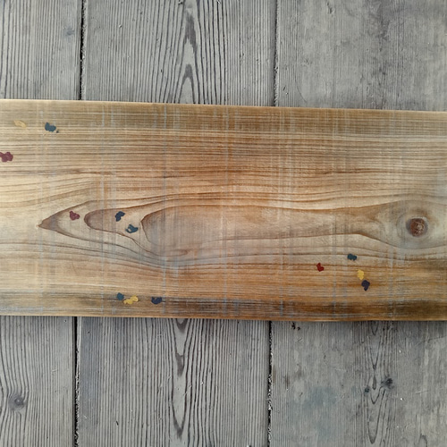 木製看板製作】 一枚板 桧 21cm×51cm ペイント加工 表札・ネーム