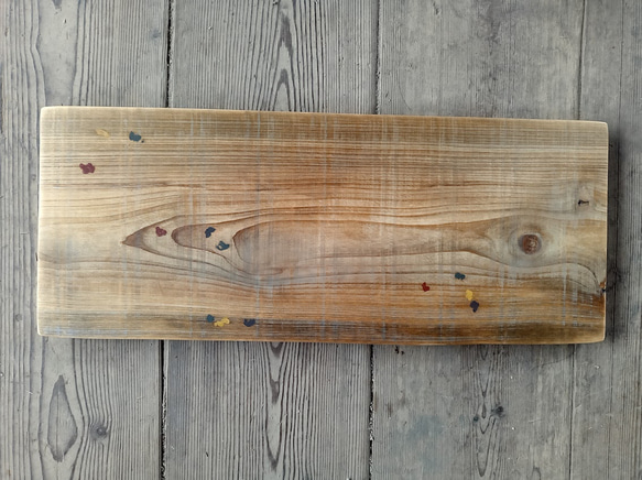 【木製看板製作】 一枚板 桧 21cm×51cm ペイント加工 6枚目の画像