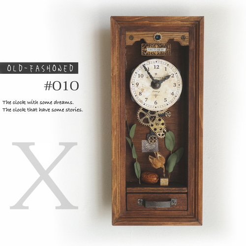 送料無料】OLD FASHIONED X レトロな壁掛け時計 手作り品 #010