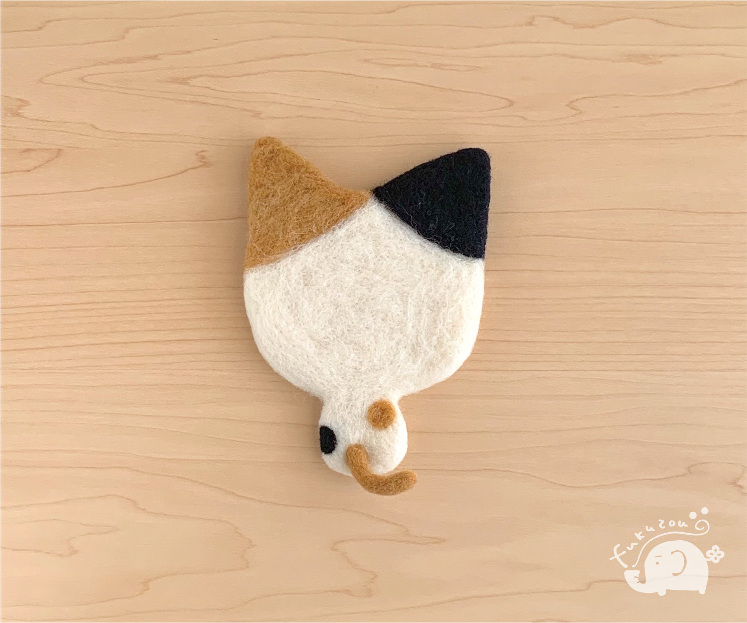 aya&yoshiko コースター　羊毛　フェネック　ハンドメイド　③ aya&yoshiko コースター 羊毛 フェネック ハンドメイド ③
