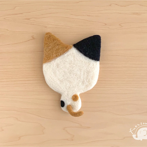 コースター＊三毛猫＊フェルト 羊毛フェルト fukuzou 通販