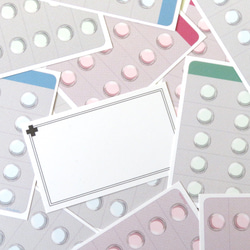錠剤シート風 メッセージカード 3種12枚セット 1枚目の画像