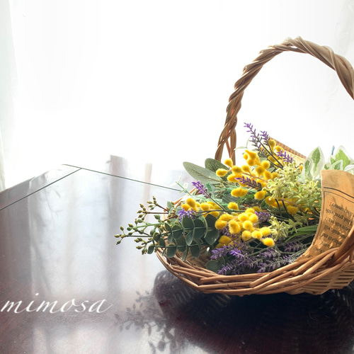 新 作】ミモザのスワッグ スワッグ petit ange fleurs 通販｜Creema  