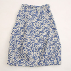 #418タックギャザースカート(ブルージャガード) 3枚目の画像