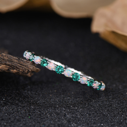 アレキサンドライト エメラルド アメジスト オパール リング カスタム