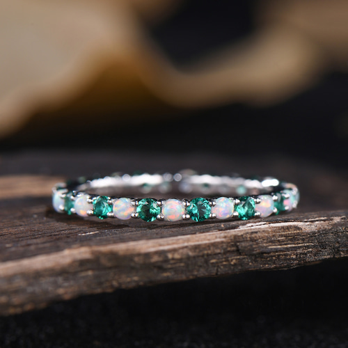 アレキサンドライト エメラルド アメジスト オパール リング カスタム