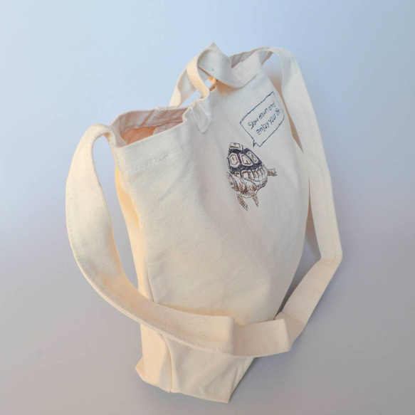 リクガメ刺繍ショルダートートバッグ 5枚目の画像