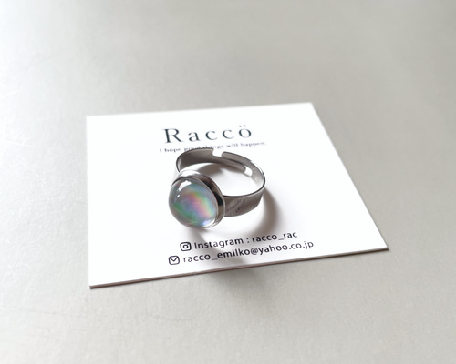 シェル　黒蝶貝×ルチルクォーツ　ダブレット　ストーン　リング シルバー 57 シェル 黒蝶貝×ルチルクォーツ ダブレット ストーン リング シルバー 57