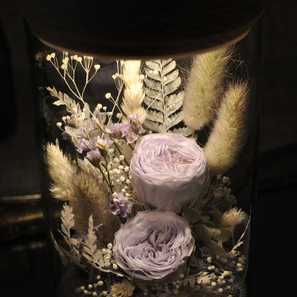 【 blue lilac 】グレイッシュカラーが清涼感たっぷり✽心安らぐ✽ lamp flower s size 5枚目の画像