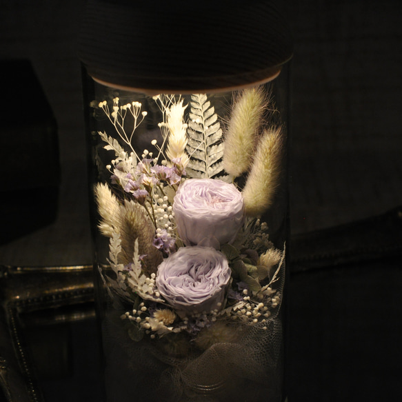 【 blue lilac 】グレイッシュカラーが清涼感たっぷり✽心安らぐ✽ lamp flower s size 3枚目の画像