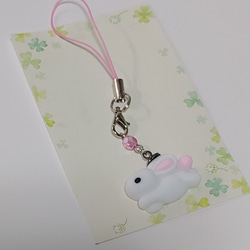 【ハンドメイド】うさぎ キーホルダー 3枚目の画像