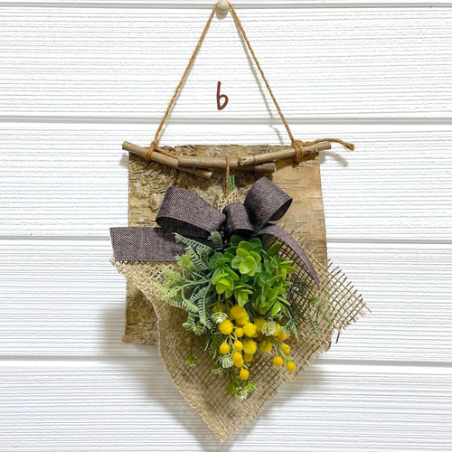 春を感じるミモザのスワッグ【FD12】 スワッグ bouquets daisy 通販