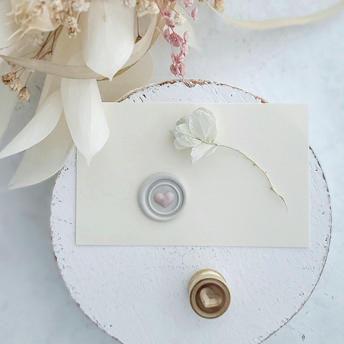 シーリングスタンプ 3D「 ミニハート」 1.5㌢ シーリングスタンプ  