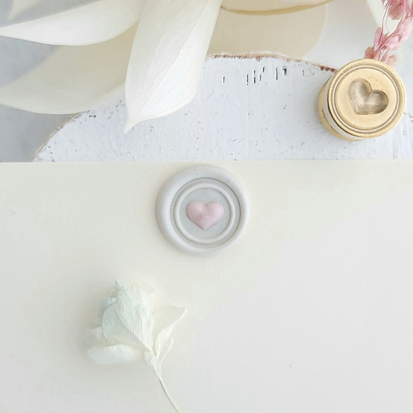 シーリングスタンプ 3D「 ミニハート」 1.5㌢ シーリングスタンプ  