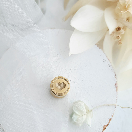 シーリングスタンプ 3D「 ミニハート」 1.5㌢ シーリングスタンプ  