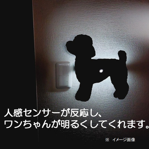 ウォールライト トイプードル　人感センサー機能付き2WAY USB充電 トイプードル ウォールライト 人感センサー機能付き2WAY USB充電 壁面