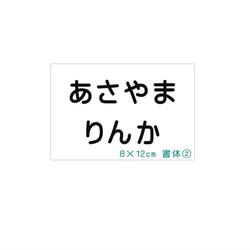 ★【選べるサイズB】アイロン接着タイプ・ゼッケン・体操服・ホワイト 15枚目の画像