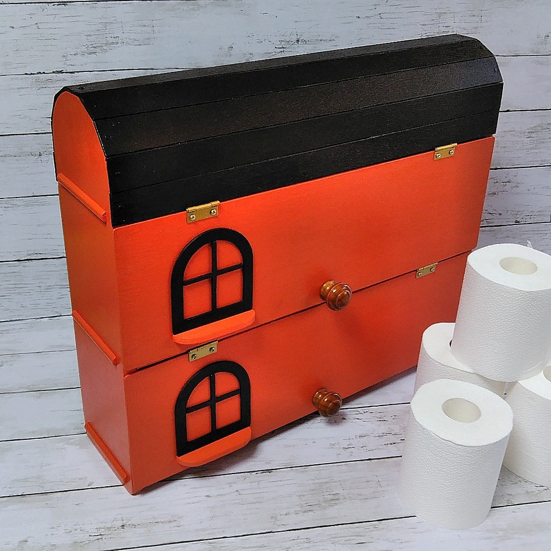 アートなPAPER BOX (ペーパー8ロール収納可能なウォールボックス)