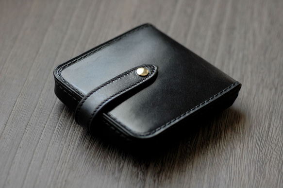 イチハラカバン　馬蹄式二つ折り財布　黒 イチハラカバン 馬蹄式（トレー式）二つ折り財布 ブラック