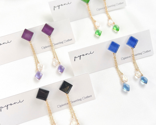 推しカラー・推しカプ　ピアス・イヤリングのカラー見本　推し活　ハンドメイド 推しカラー・推しカプ ピアス・イヤリングのカラー見本 推し活