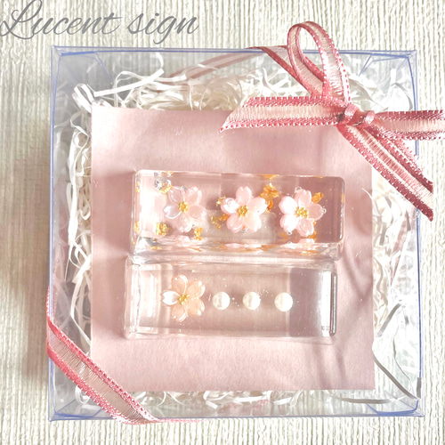 箸置き 桜 玻璃の匠 ピンク セット ガラス工芸 金箔入り Amazon.co.jp