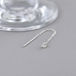 CZ Threader Chain Earring (1 PC), SV925 1枚目の画像