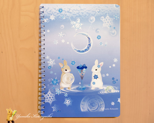 うさぎのノート(青い月とグラス） ノート Yumiko Kobayashi 通販