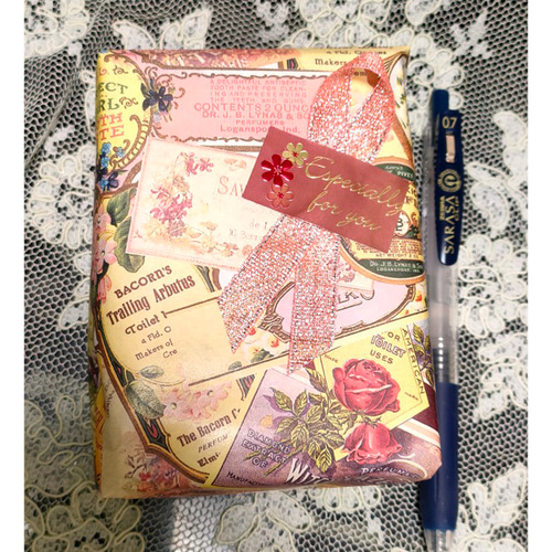 柄ペーパー アンティークラベル スクラップブック ラッピング