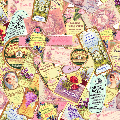 柄ペーパー アンティークラベル スクラップブック ラッピング