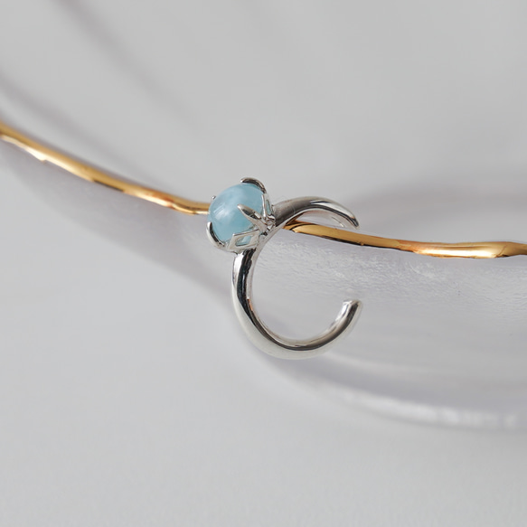 <Herz> gemstones Earcuff / SV925 / 天然石のイヤーカフ　春 夏 4枚目の画像