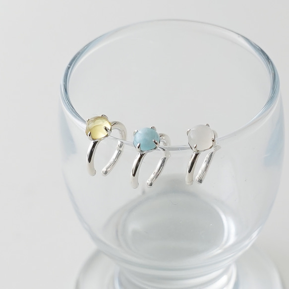 <Herz> gemstones Earcuff / SV925 / 天然石のイヤーカフ　春 夏 17枚目の画像