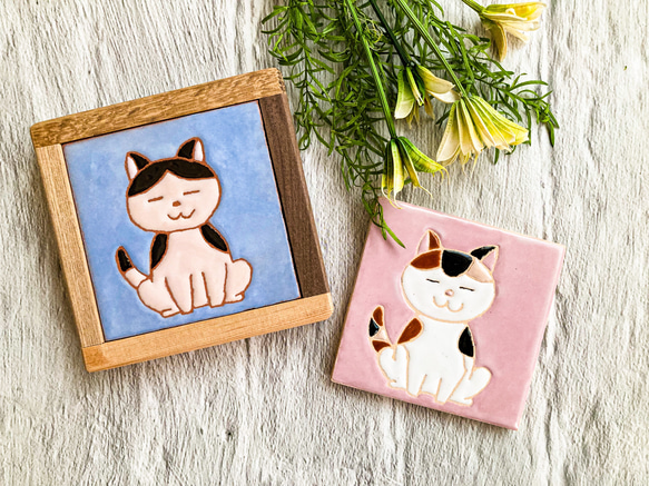 スペインタイル絵付け猫 その他インテリア雑貨 ミリ 通販 15569785