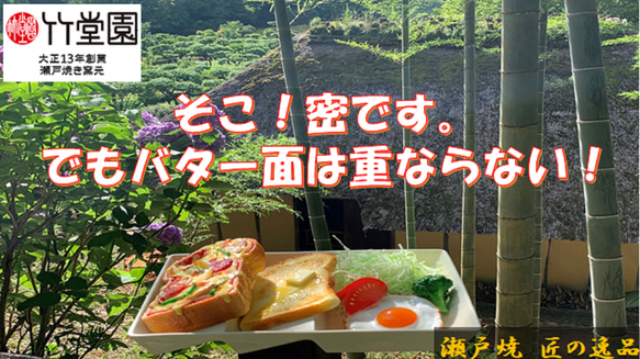 トースト専用　お皿　瀬戸の焼物　陶器 3枚目の画像