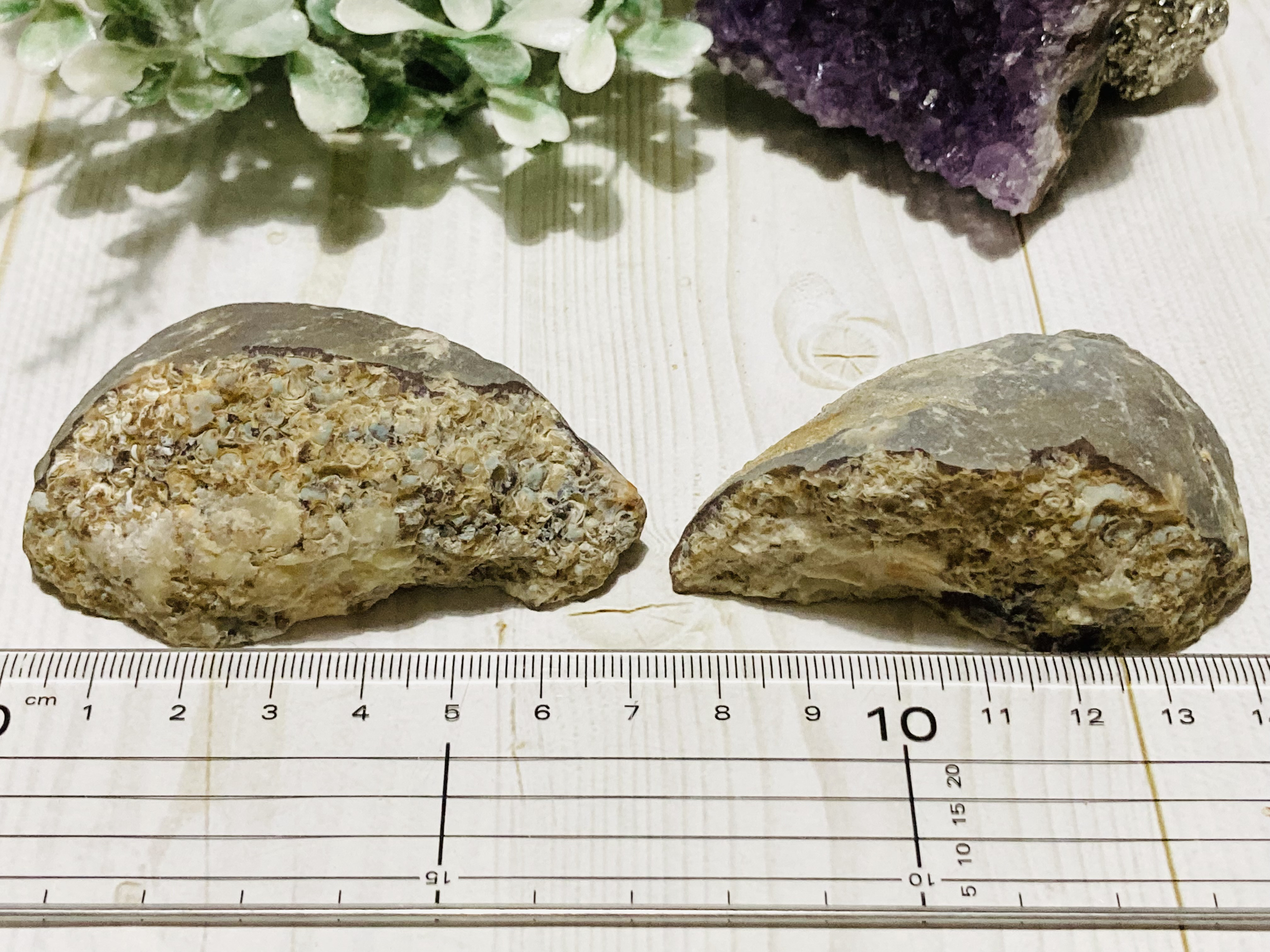 ピンク アメジスト　瑪瑙　アゲート 1玉セット ジオード　晶洞　原石