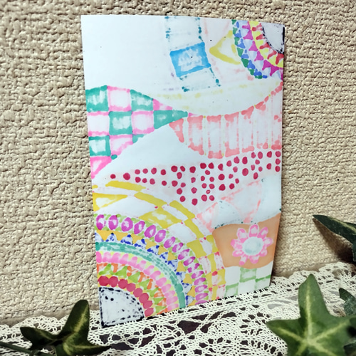 障害者アート 手描きイラスト 原画 アート ゼンタングル