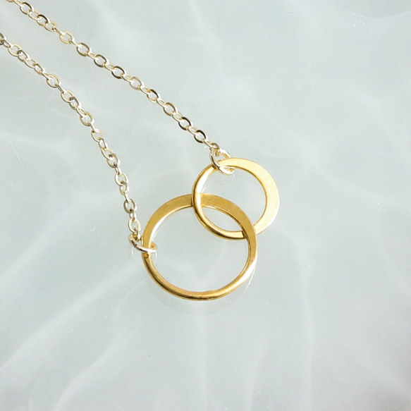 SOLD◇ダブルサークル ネックレス(ゴールド)◇ツイン