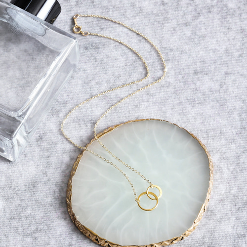 SOLD◇ダブルサークル ネックレス(ゴールド)◇ツイン