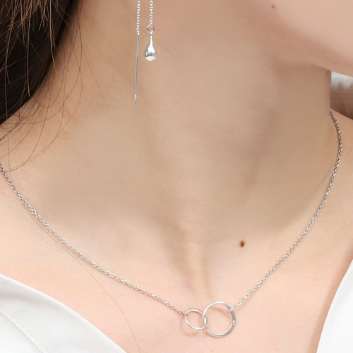 SOLD◇ダブルサークル ネックレス(ゴールド)◇ツイン SOLD◇ダブルサークル ネックレス(ゴールド)◇ツイン