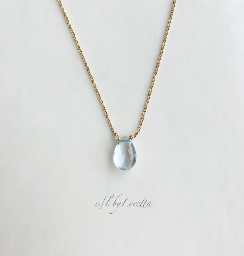 アクアマリン 14kgf necklace