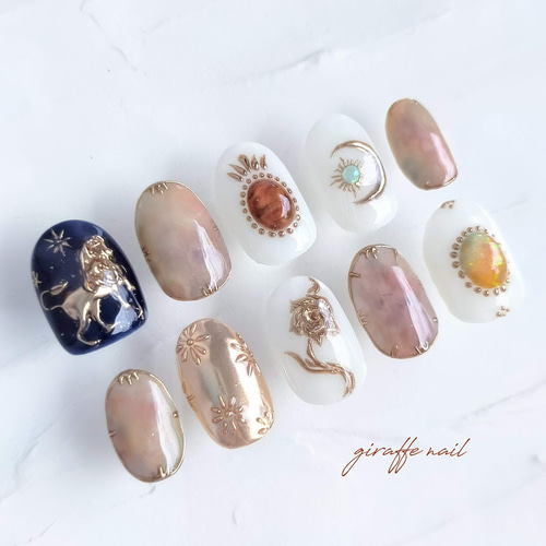 ジュエリーネイルチップ シルバーグロウ｜バタフライジュエリーネイル［PM001］ | 【PLUM